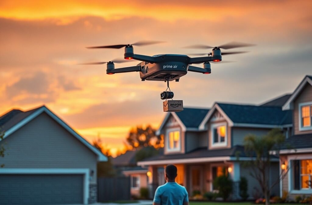 Amazon’s drones deliver packages in under an hour