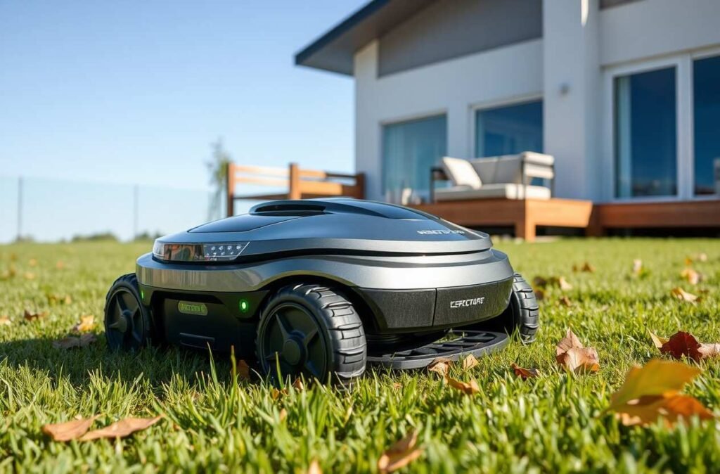 Robot Lawn Mower with Sweeper Kit
