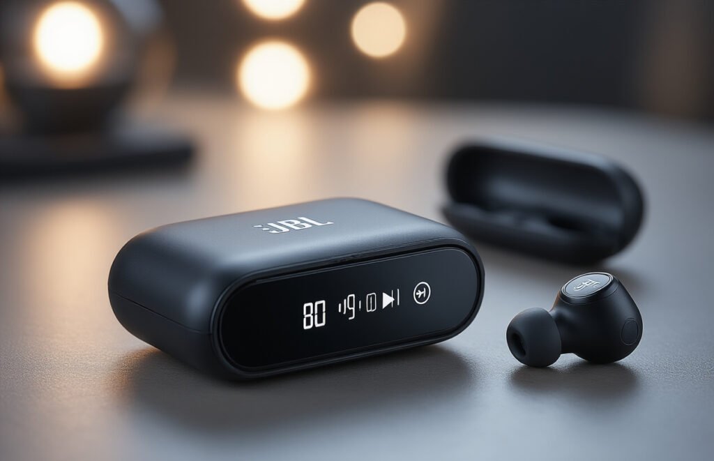 JBL Tour Pro 2 true wireless earbuds with smart touchscreen charging case, adaptive noise cancelling, and long battery life