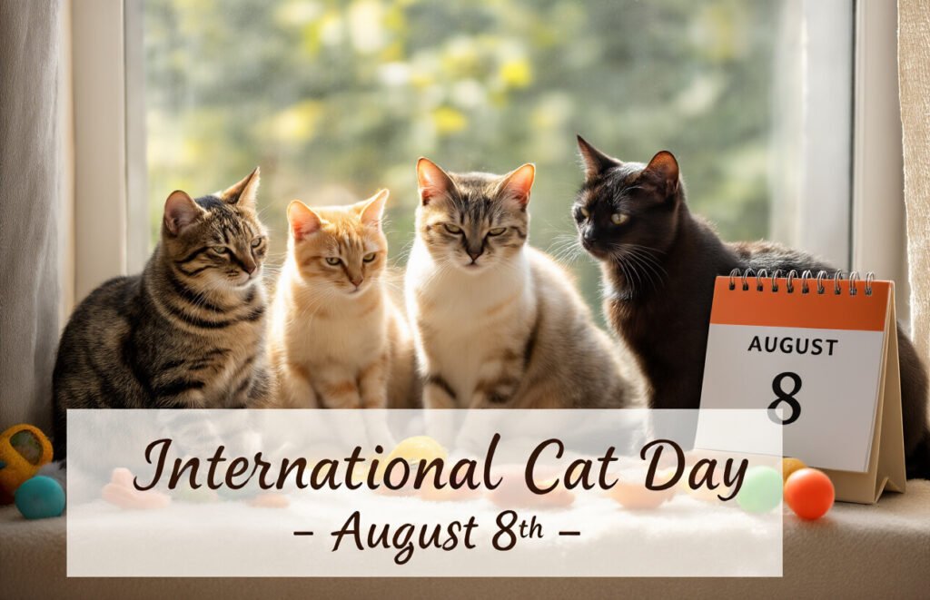 Playful ginger cat jumping to catch a feather toy in sunlight