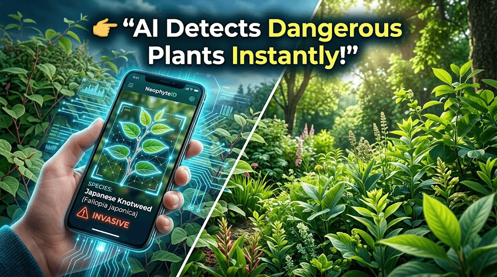 AI-powered mobile app scanning and detecting invasive plant species using smartphone